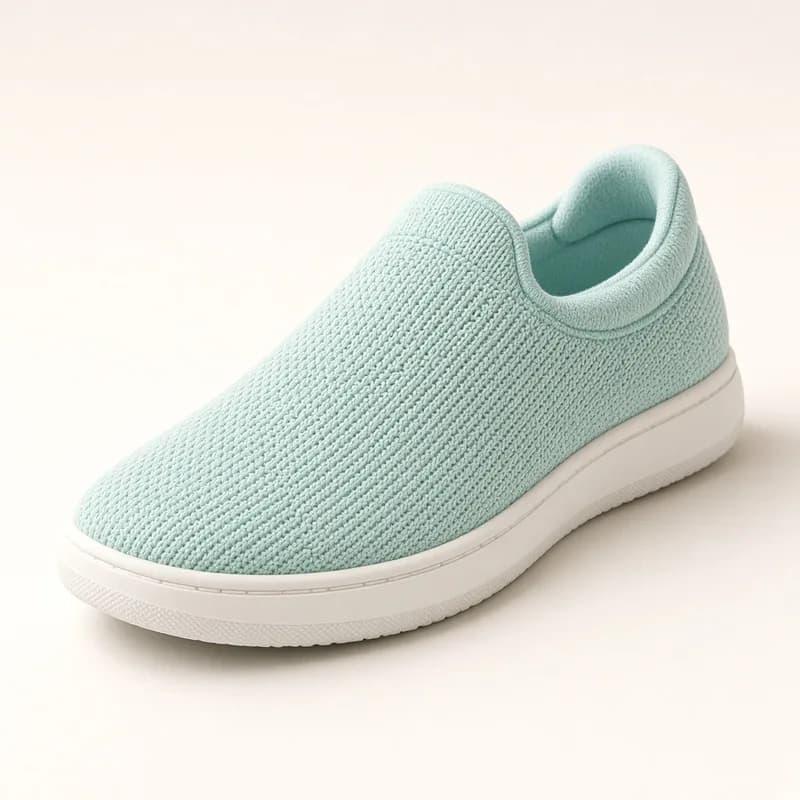 Aqua knitted trainer, illustrative product